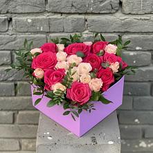 Цветочная композиция из Розы в коробке #REPLACE_PRED# Кемь