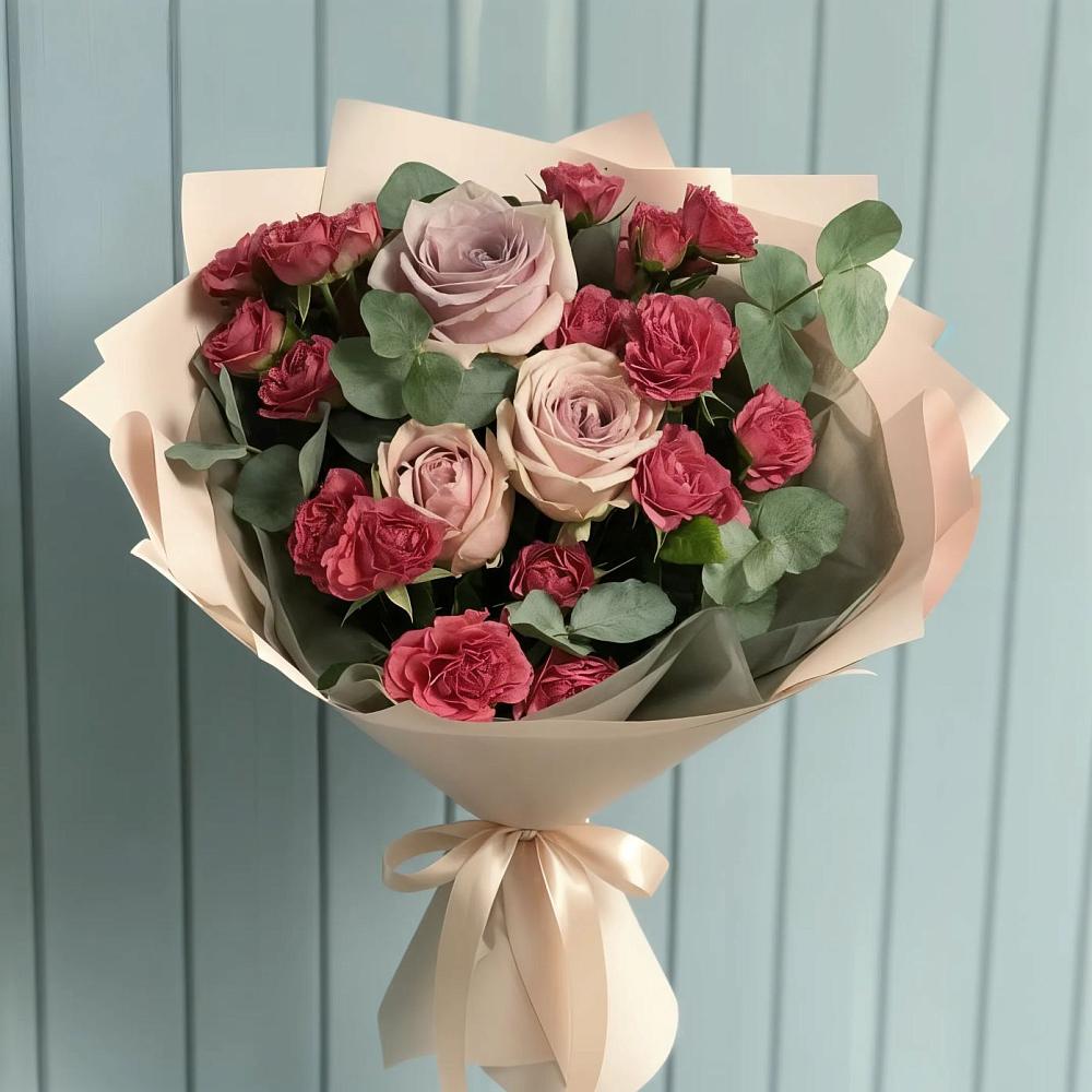 Букет цветов из: Гвоздики и Розы в Кемь