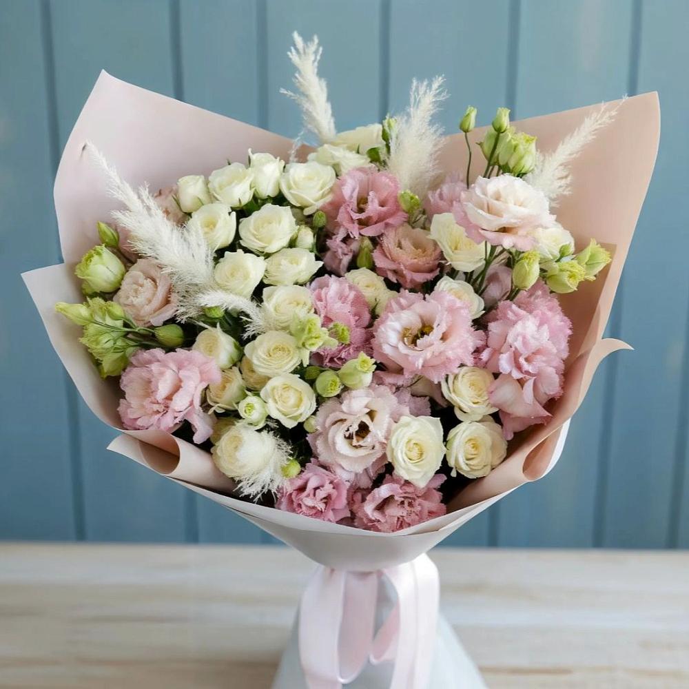 Букет цветов из: Альстромерии и Розы в Кемь