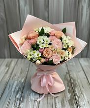 Букет цветов из:  Гвоздики, Розы и Хризантемы в Кемь