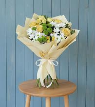 Букет цветов из:  Хризантемы и Розы в Кемь