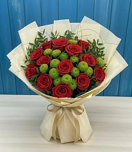 Букет цветов из:  Розы и Хризантемы в Кемь