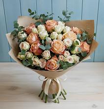 Букет цветов из:  Альстромерии и Розы #REPLACE_PRED# Кемь